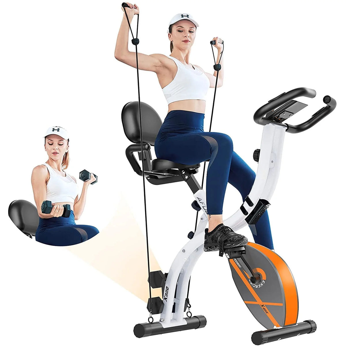 4-in-1 Folding Magnetic Exercise Bike T8195