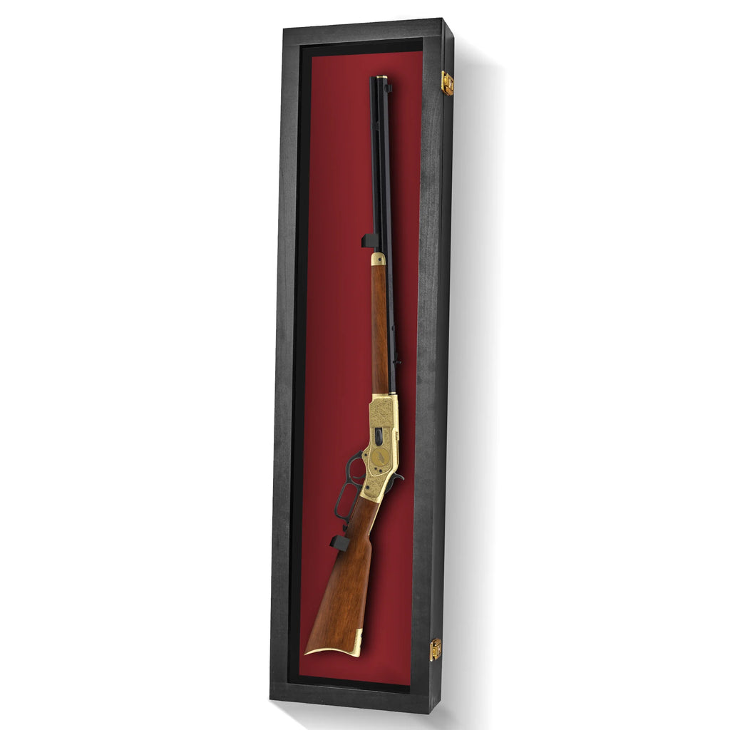 Clear Acrylic & Hardwood Gun Display Case U488