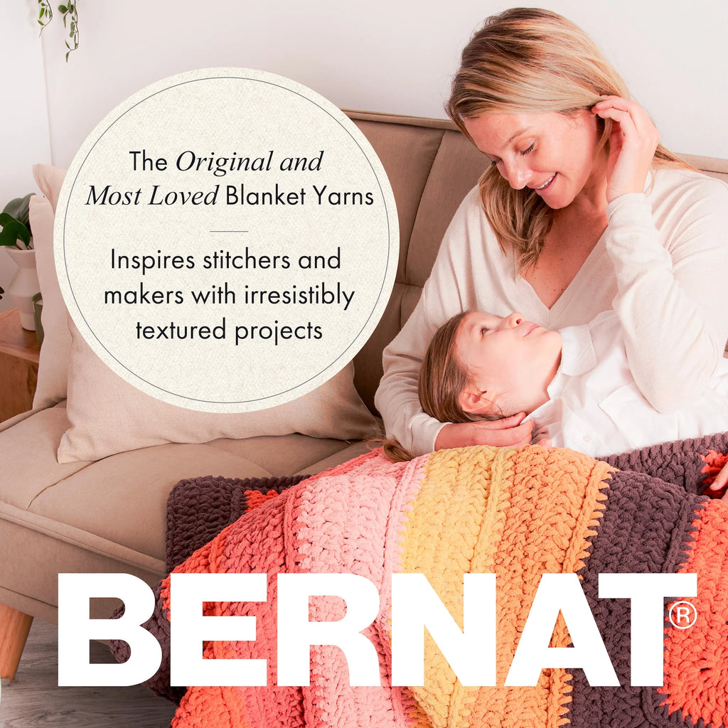 Bernat Blanket Extra Thick Jumbo Polyester Yarn, Clay, 21.2oz, 72 Yards (2 Pack) W6666