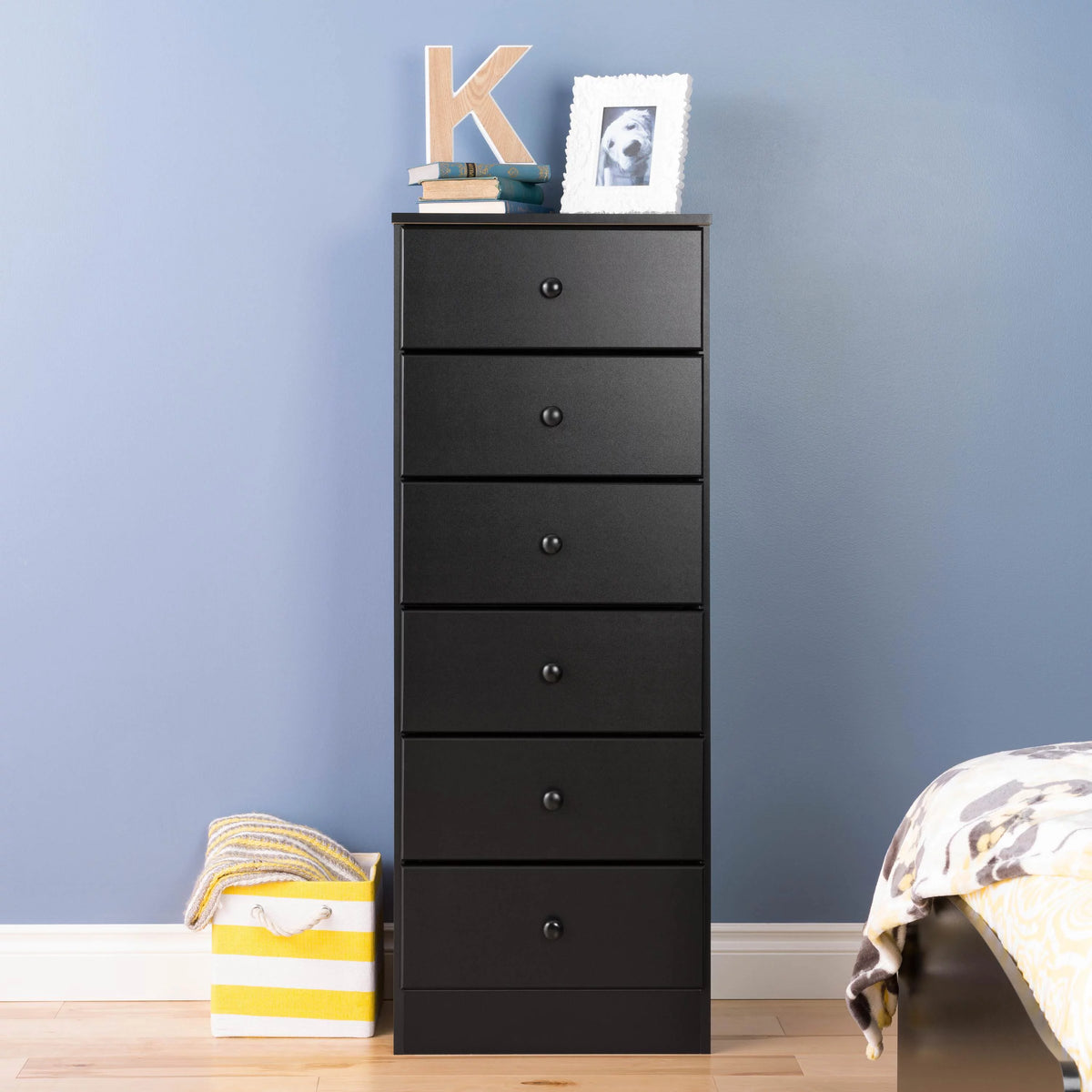Black 6 Drawer Dresser F512160