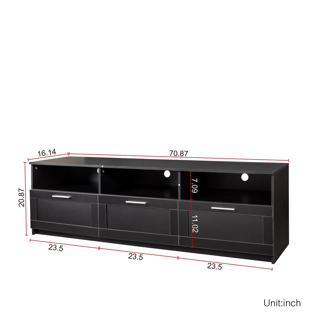 Black TV Stand with Storage N3433
