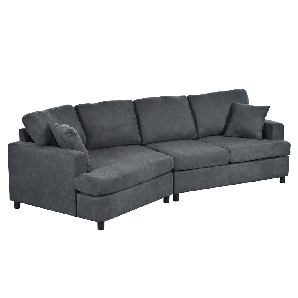 3 Seat Sofa with Removable Cushions and 2 Pillows E380