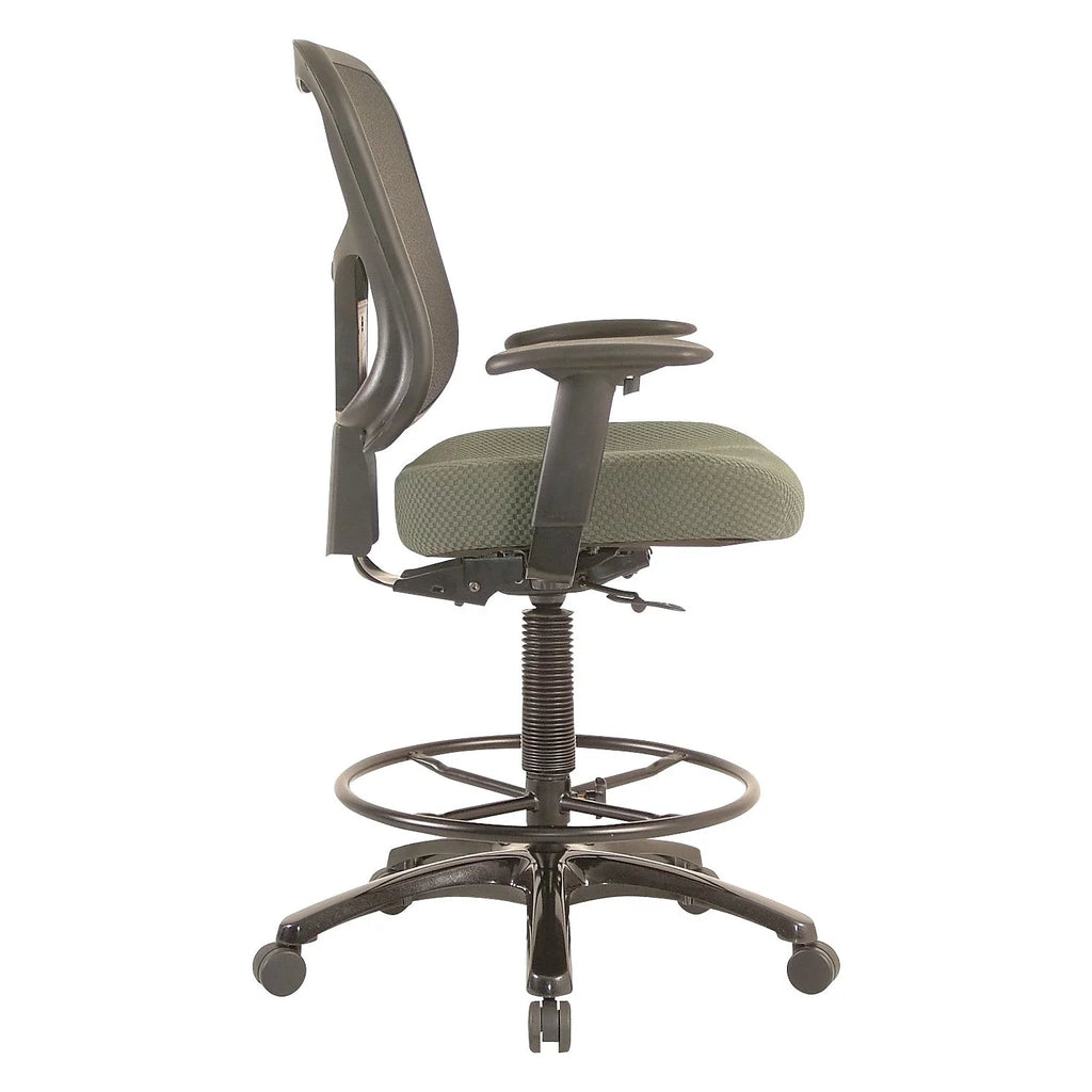 Ergonomic Fabric Mid-Back Drafting Stool M851