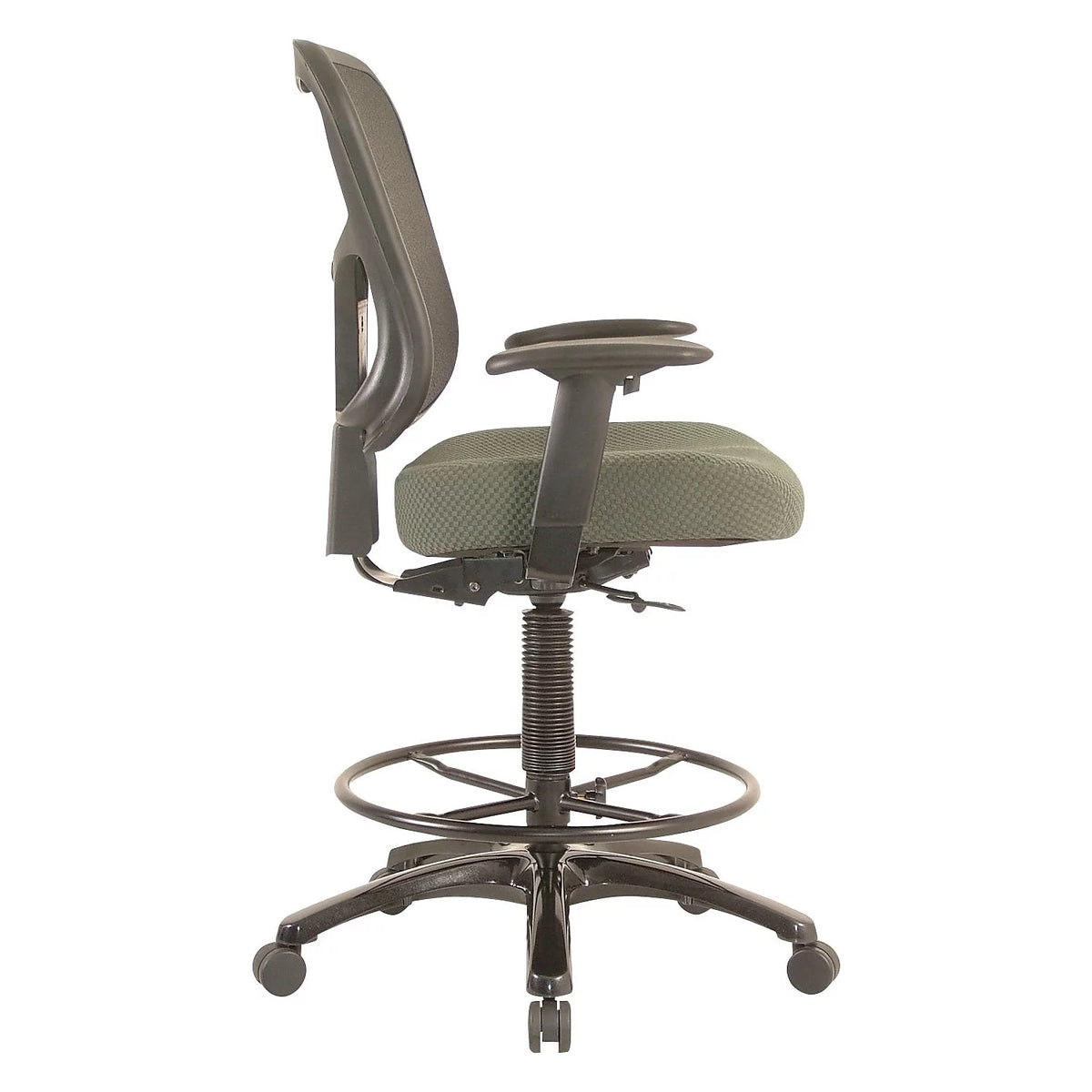 Ergonomic Fabric Mid-Back Drafting Stool M851