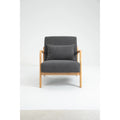 Mid Century Modern Upholstered Accent Chair with Wood Frame G601679