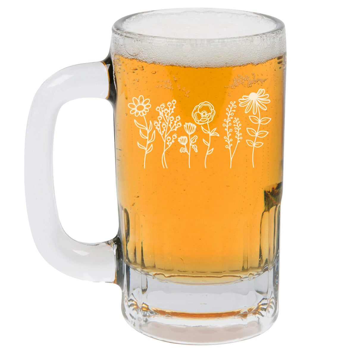 12oz Beer Mug Stein Glass N622