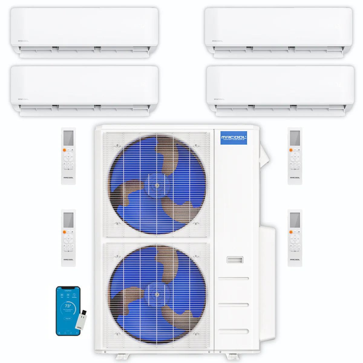42,000 BTU 4 Zone Ductless Air Conditioner and Heat Pump E343