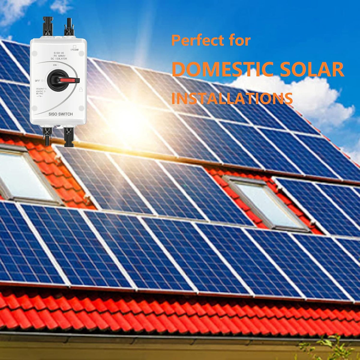 Solar Combiner Box 32A PV DC Isolator Switch DC Disconnect Waterproof IP66 N8102