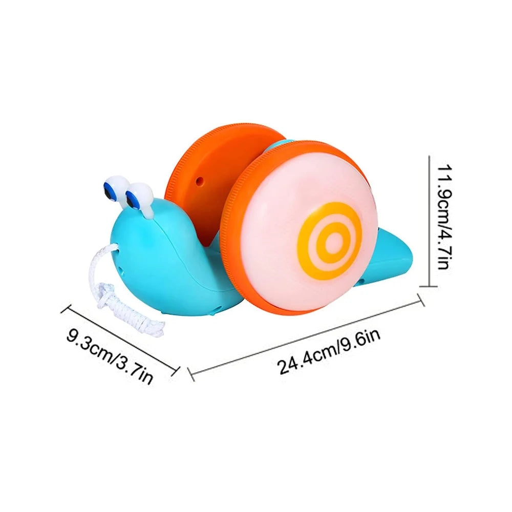 Colorful Light Music Push Pull Snail Toddler Toy D345604