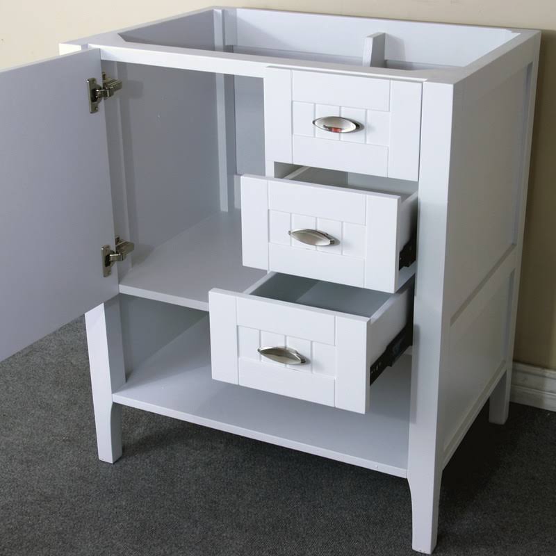 29 in. White Single Sink Vanity Cabinet Q8556