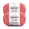 Bernat Blanket Extra Thick Jumbo Polyester Yarn, Clay, 21.2oz, 72 Yards (2 Pack) W6666