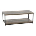 Brown Coffee Table with Storage Shelf V1695