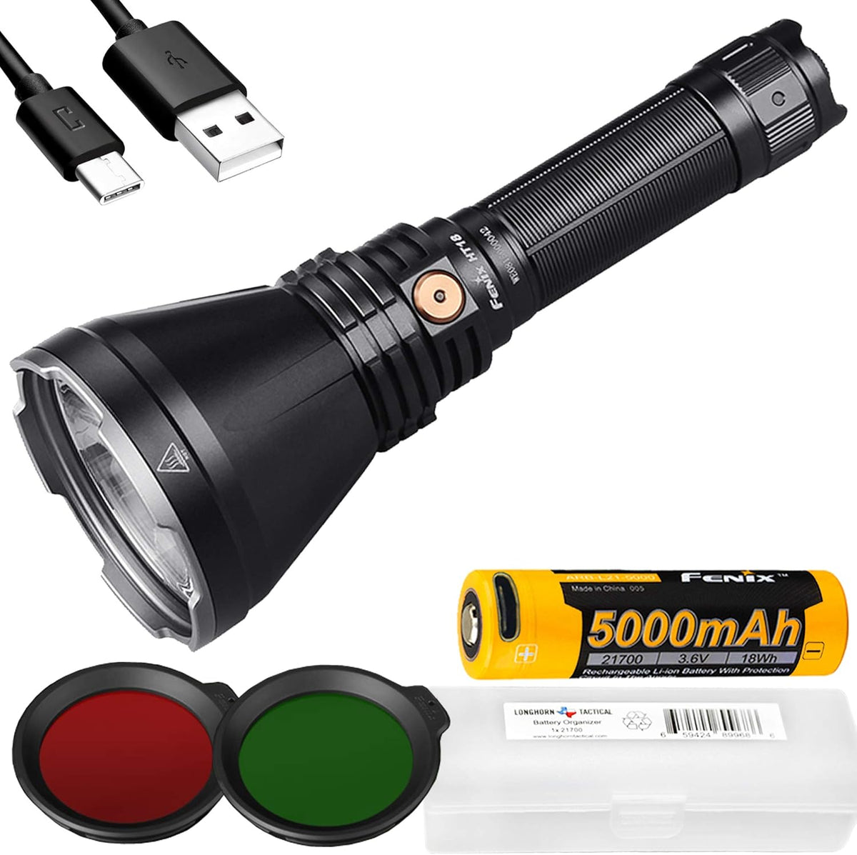1500 Lumen Long-Range Rechargeable Hunting Light and Battery Case W1857