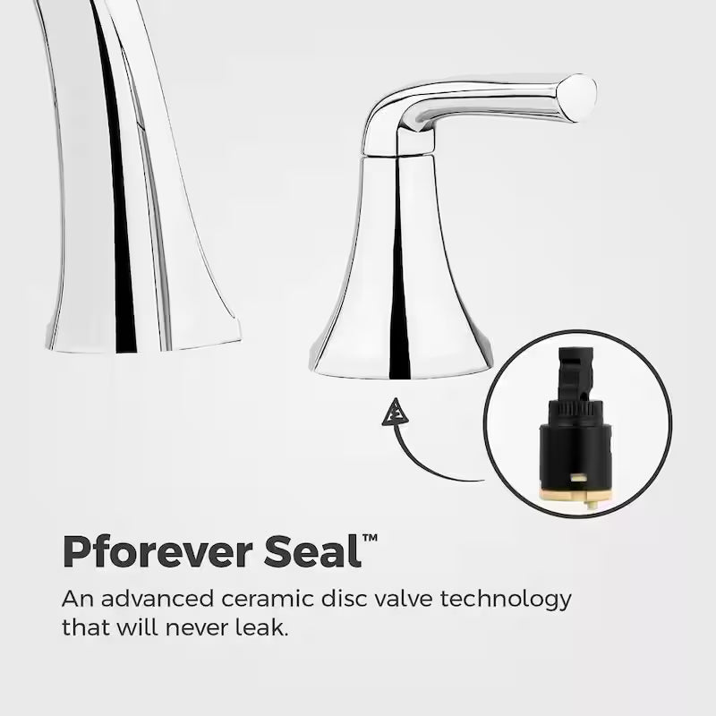 8 in. Widespread Double Handle Bathroom Faucet in Polished Chrome J743002