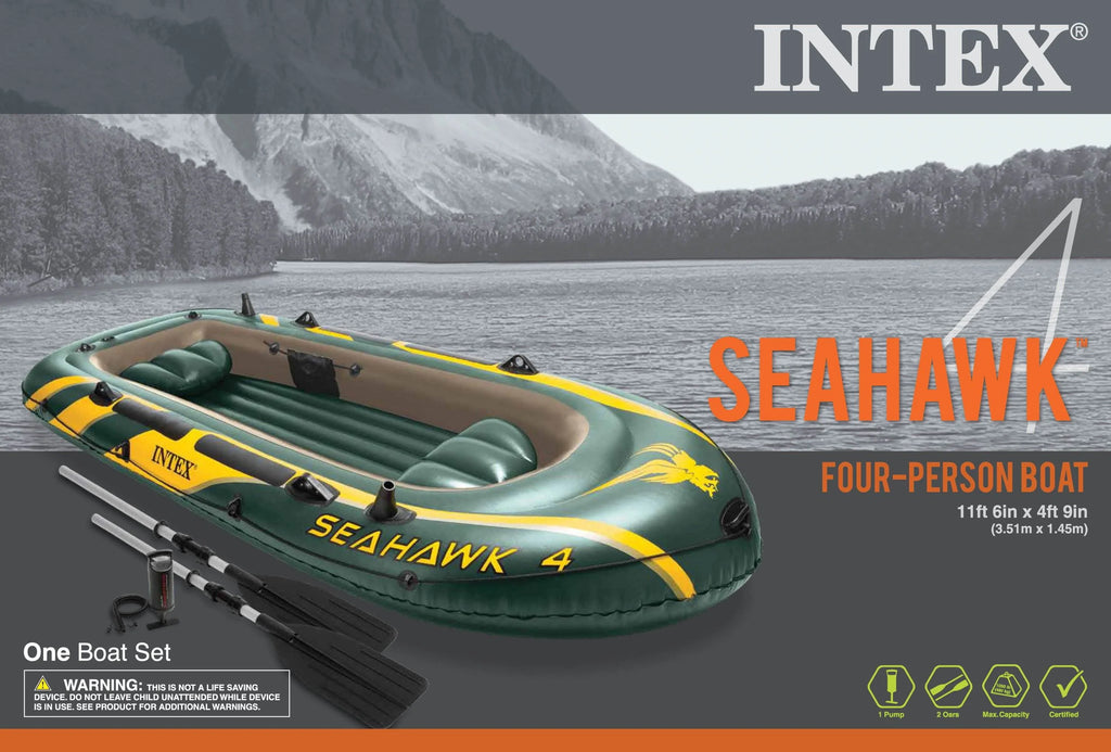 4 Person Inflatable Boat Set with Oars & Air Pump M469964