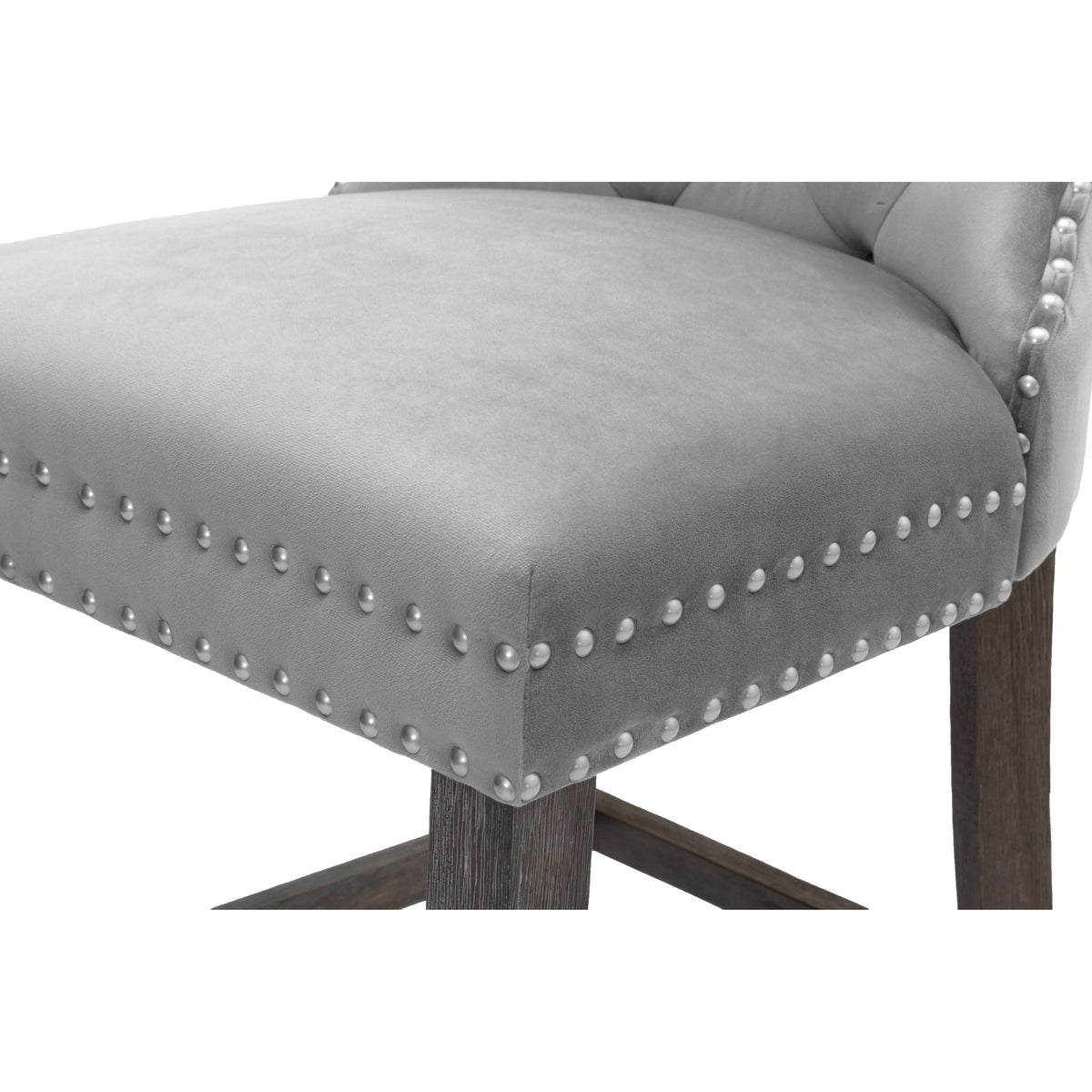 White Faux Leather Tufted Dining Side Chair Set of 2 U93175