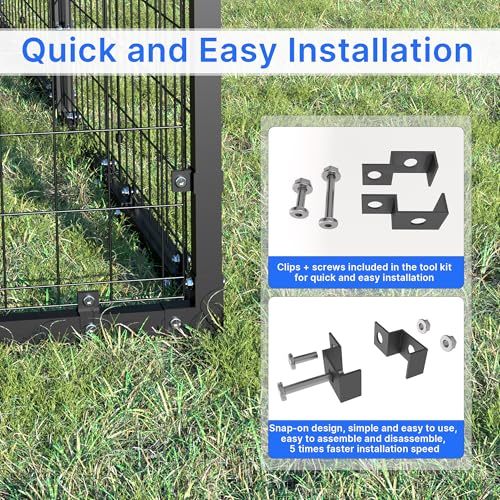 Large Outdoor Dog Cage with Weatherproof Cover G317