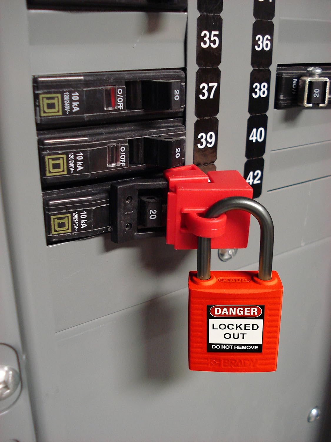 Red Breaker Lockout Pouch Kit with 2 Safety Padlocks R466