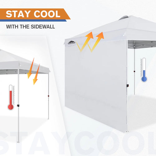 10 x 10 Pop up Canopy Tent with Detachable Sidewall D2042