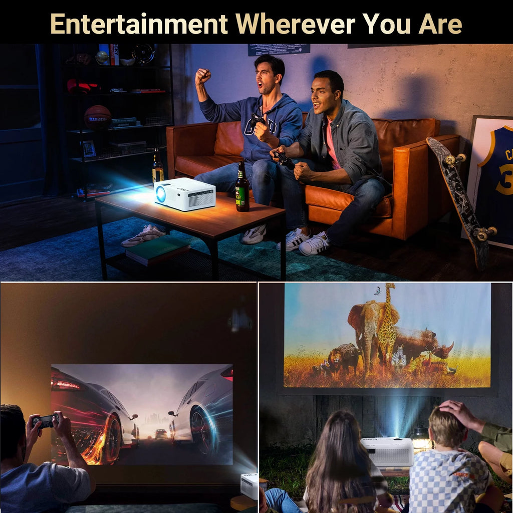 1080P 5G Wifi Bluetooth 5.1 4K Outdoor Movie Projector with 120 Screen G67787
