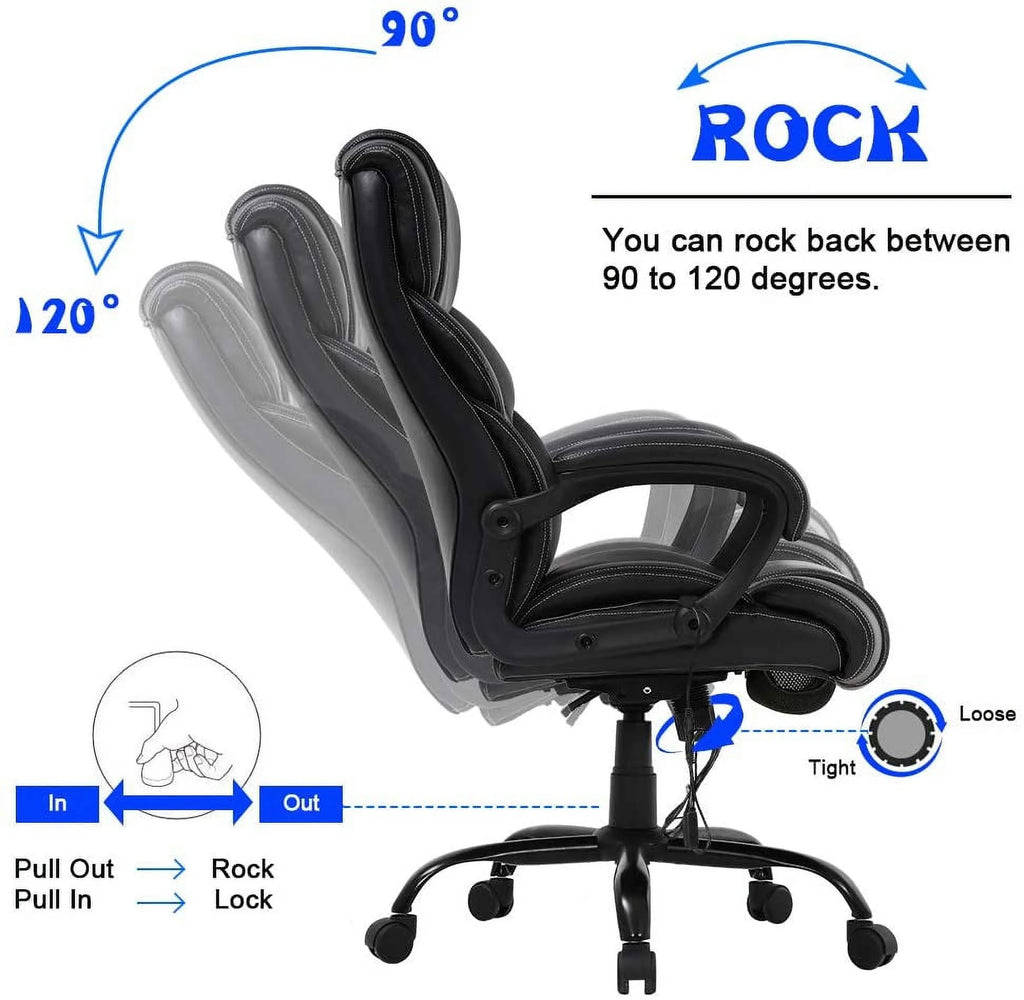 Black Executive Chair with Lumbar Support Y868