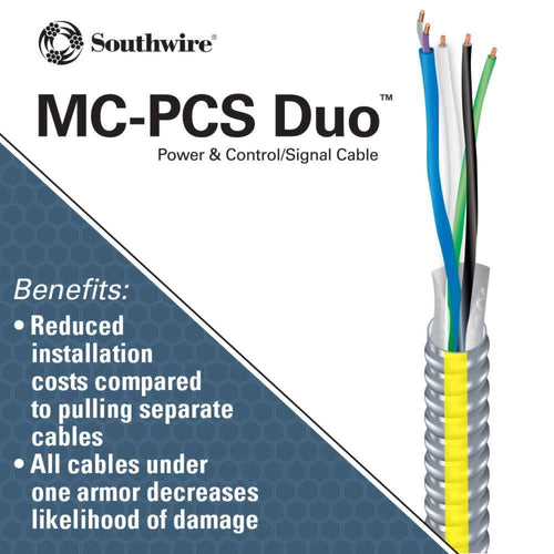 12/2 Stranded 16/2 Solid x 250 ft. MC-PCS Power and Control/Signal Cable S998