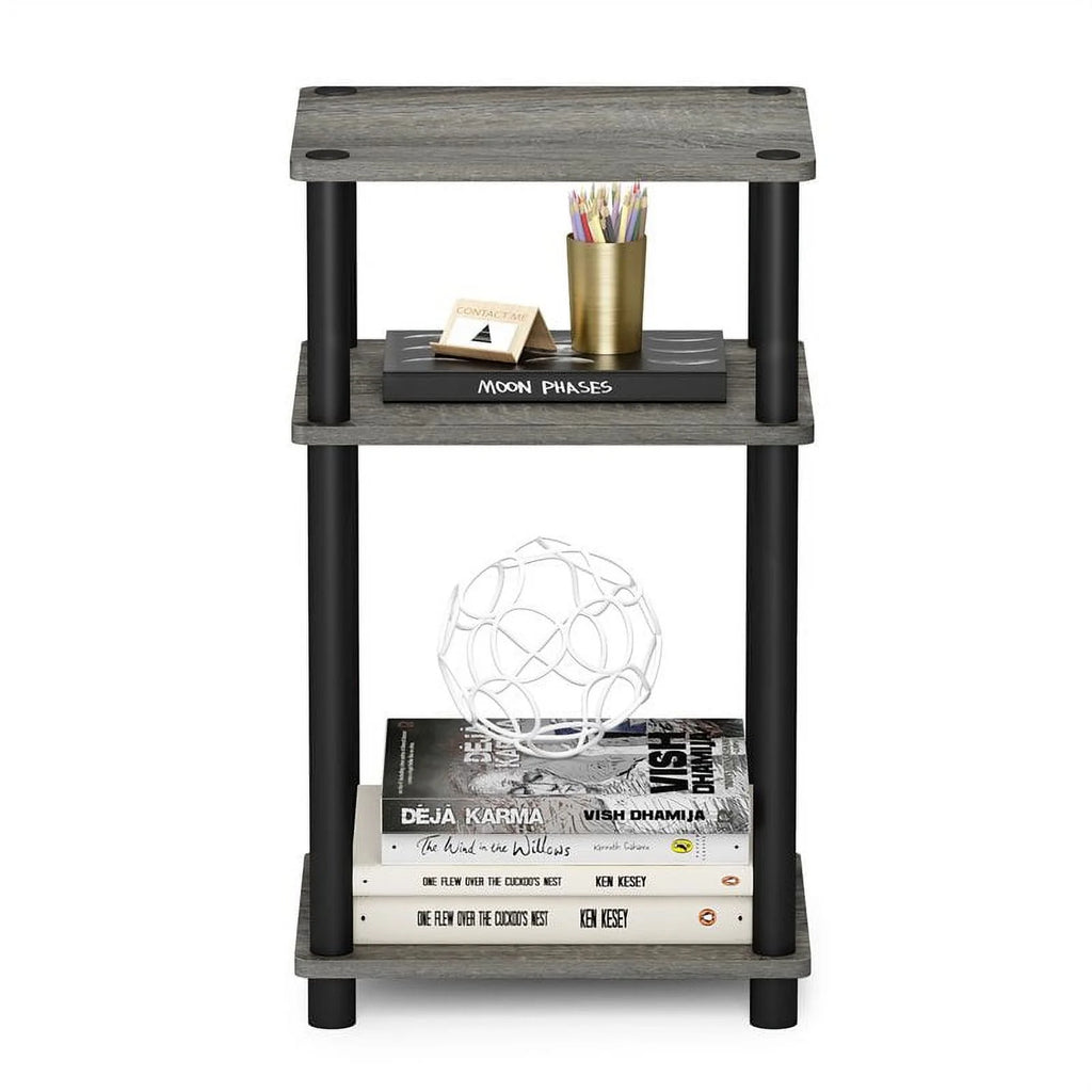 French Oak/Black 3-Tier End Table G59542