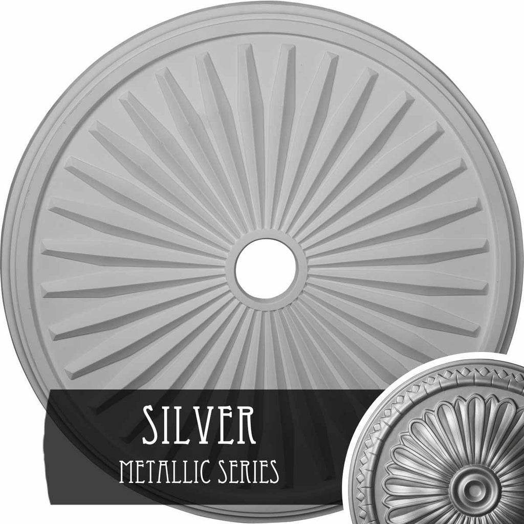 33 1/8x22OD x 3 1/2x22ID x 1 3/8x22P Hand-Painted Ceiling Medallion N92432