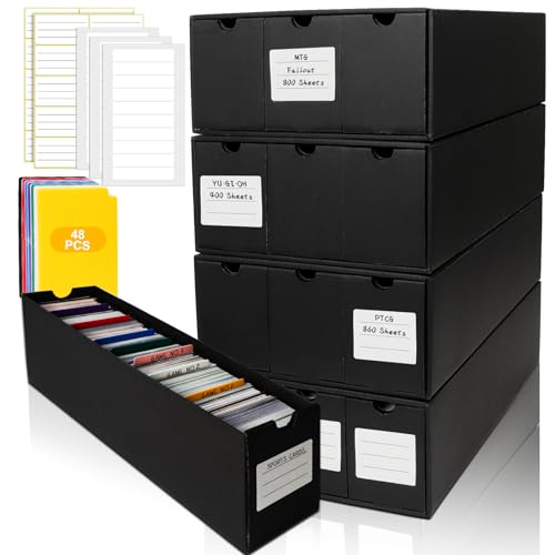 Trading Card Storage Box with 12-600 CT Boxes & 48 Dividers I959838