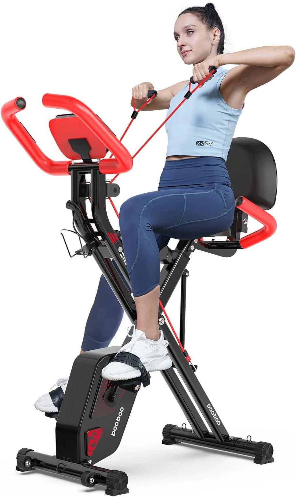 4-in-1 Folding Magnetic Exercise Bike T8195