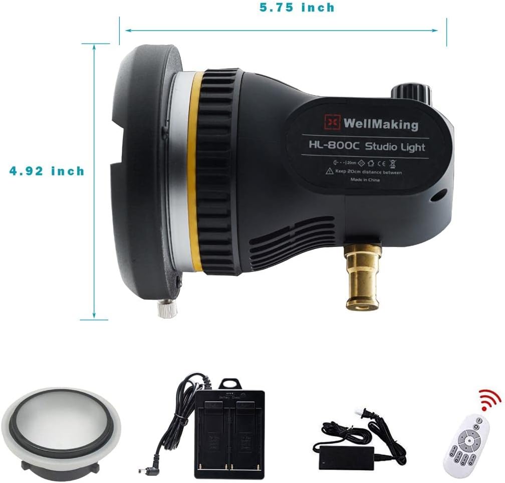 80W Portable LED COB Spotlight Video Light with Fresnel Lens Bowens Mount G958318