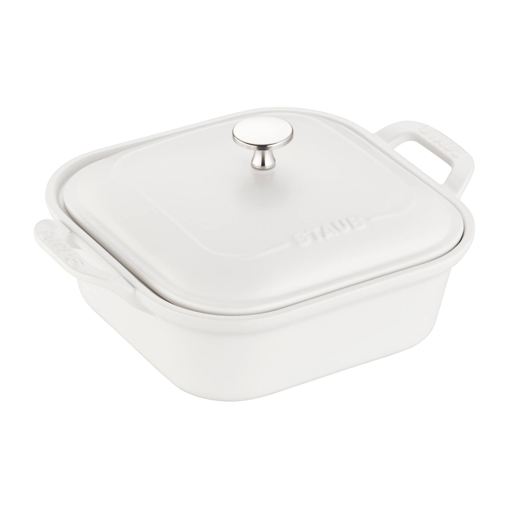 Matte White Square Covered Baking Dish E21511