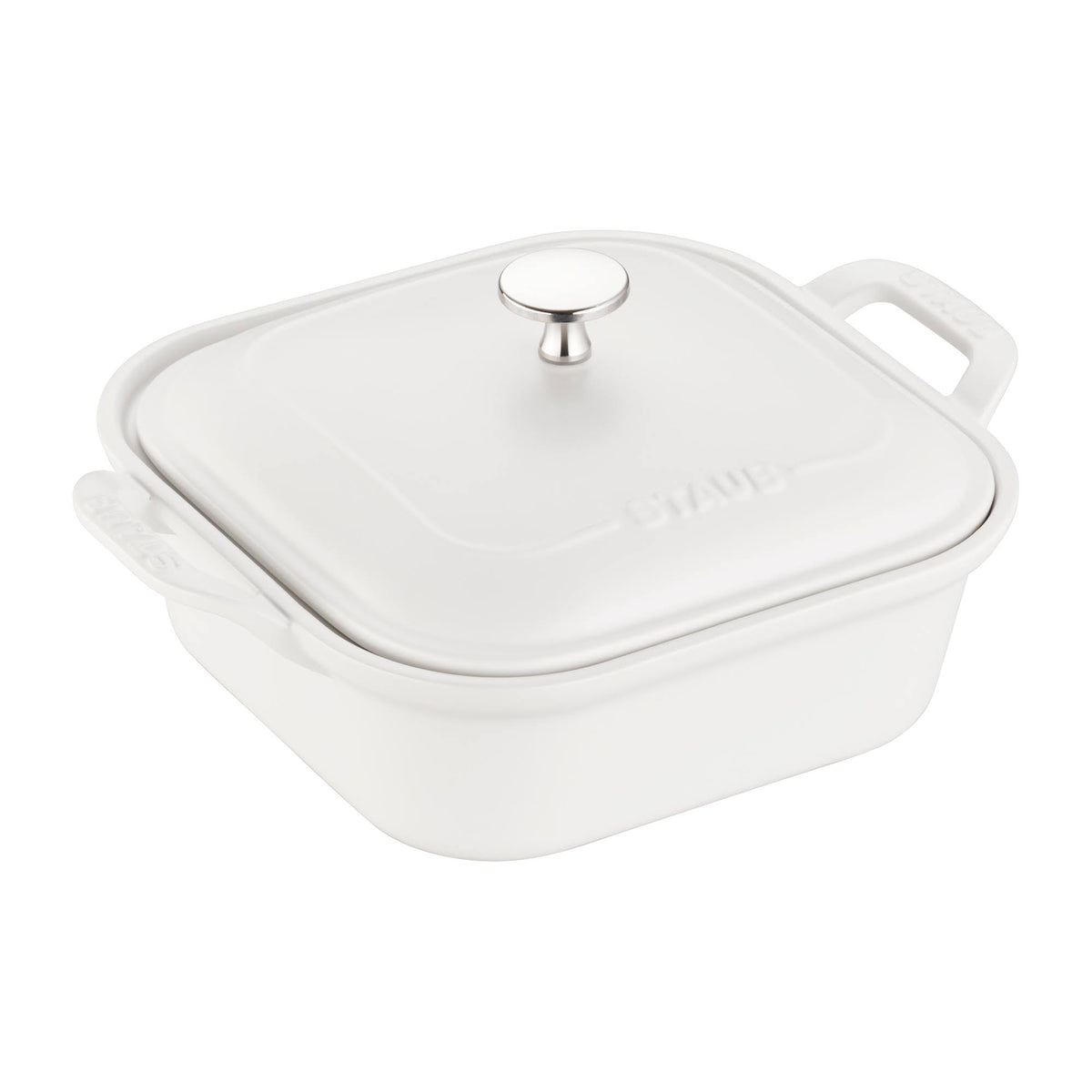 Matte White Square Covered Baking Dish E21511