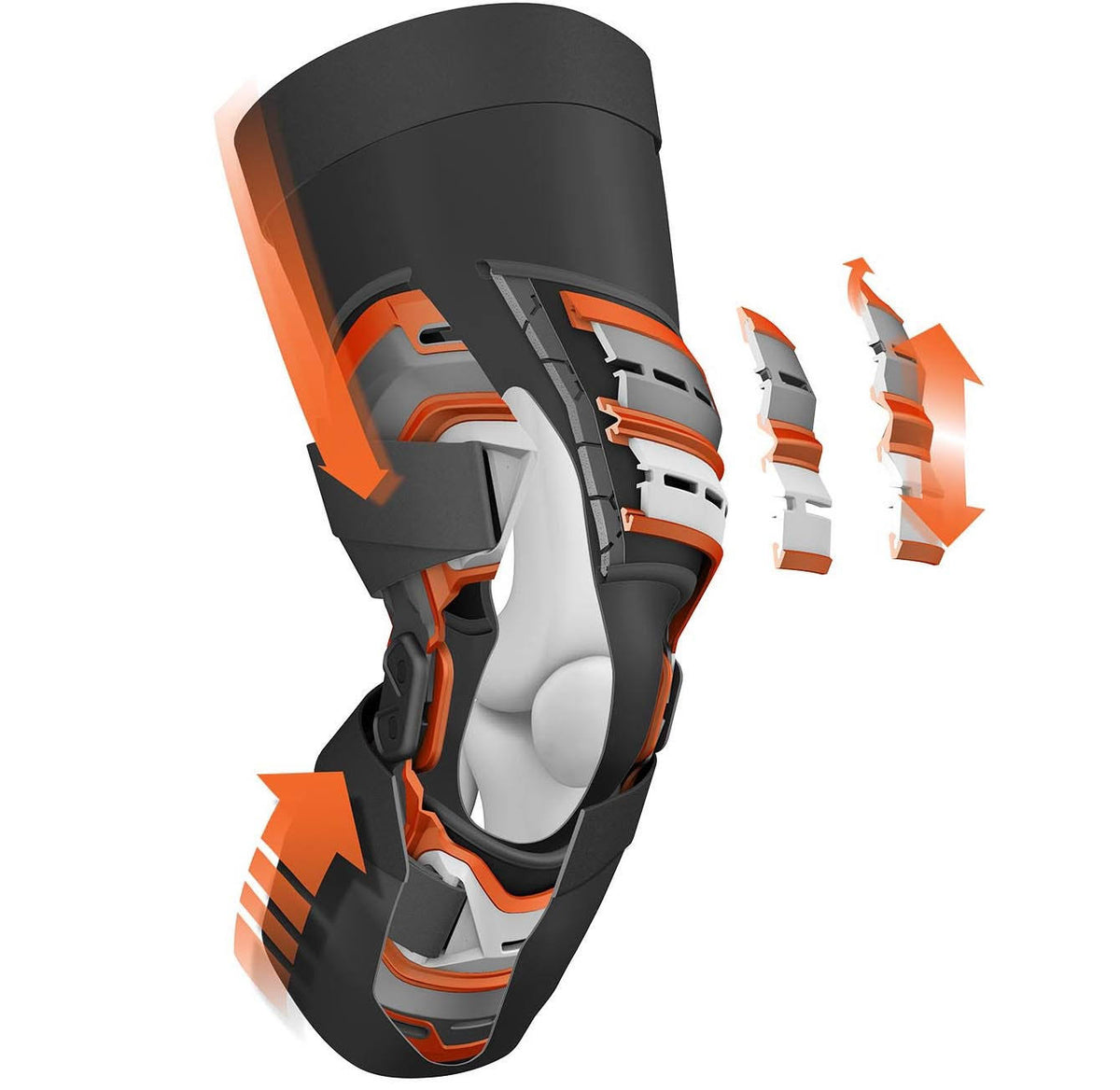 Black Left Large Knee Brace D139517