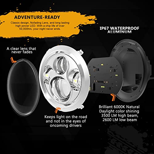 7 Inch Headlight Fog Lights Combo H900840