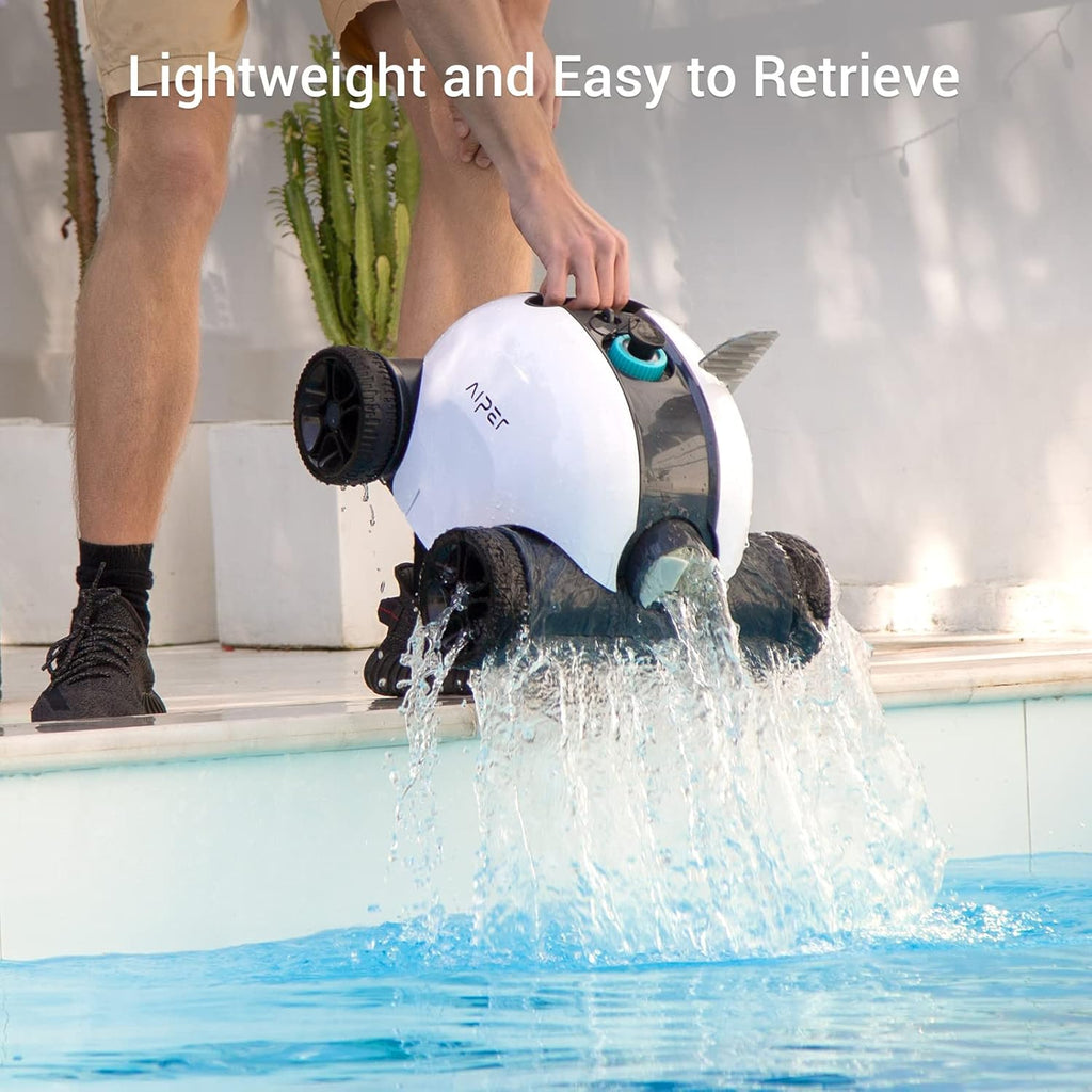 Cordless Robotic Pool Cleaner with Dual-Drive Motors F77028
