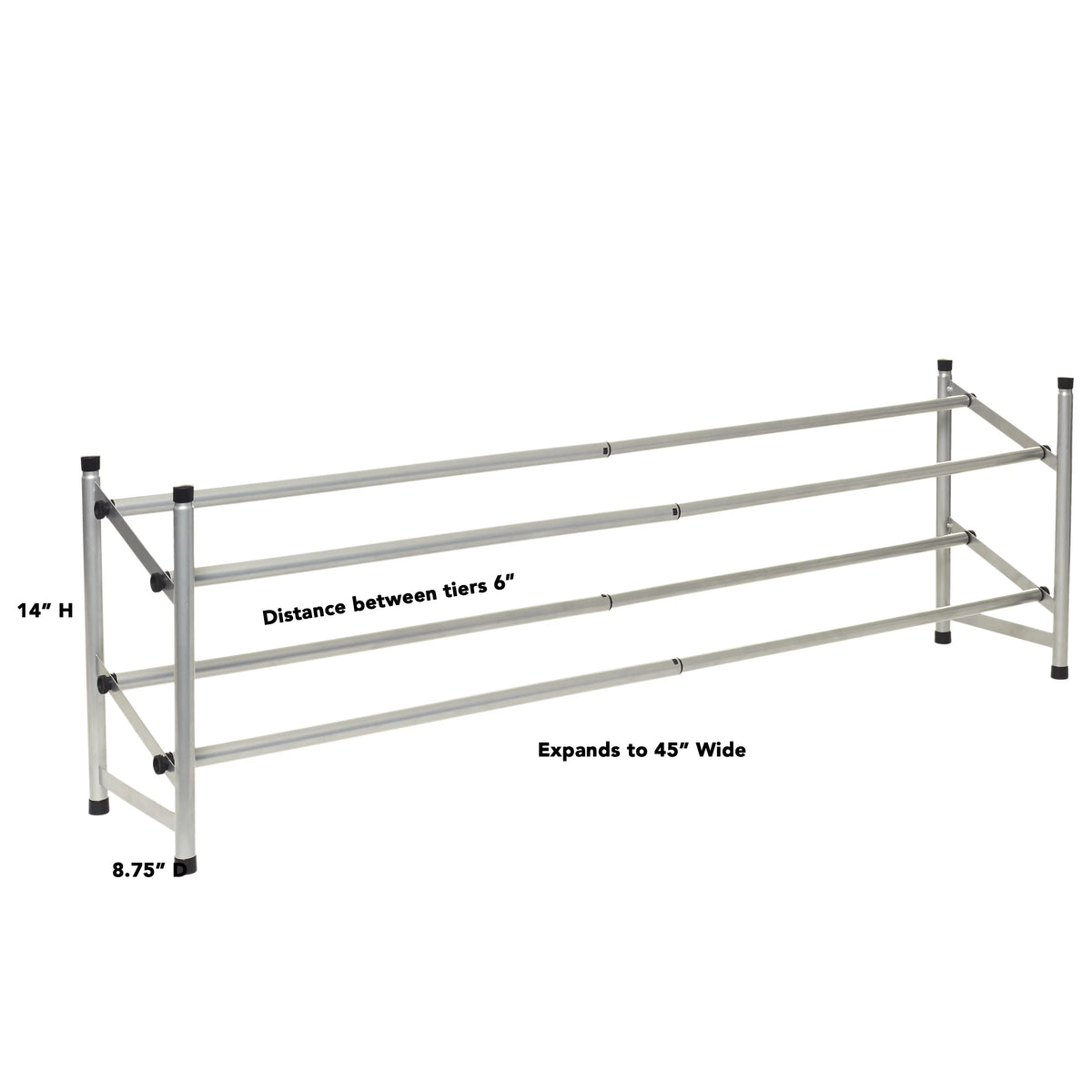 2-Tier Expandable Floor Shoe Rack V948479