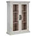 Whitewashed Rustic Storage Cabinet H639