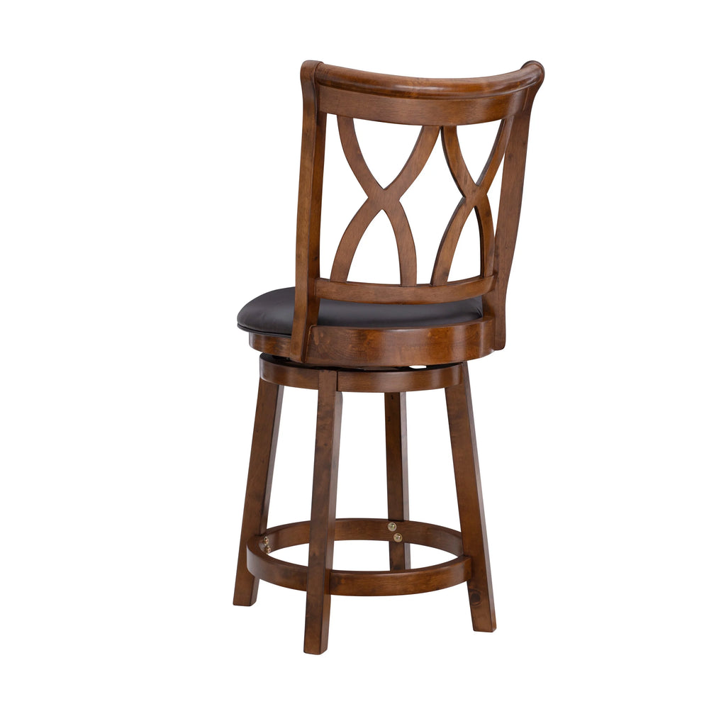 Rustic Oak Swivel Counter Stool S246536