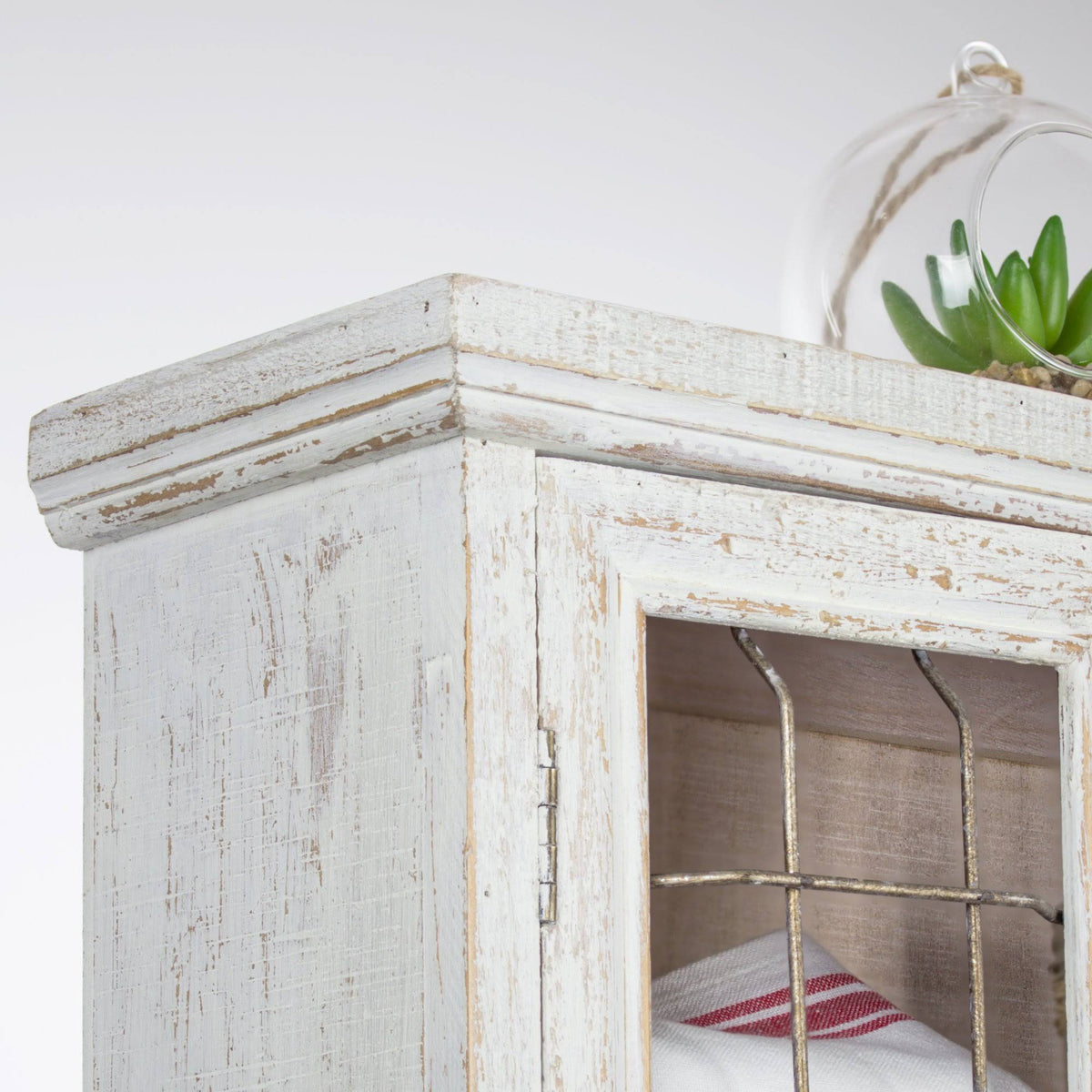 Whitewashed Rustic Storage Cabinet H639