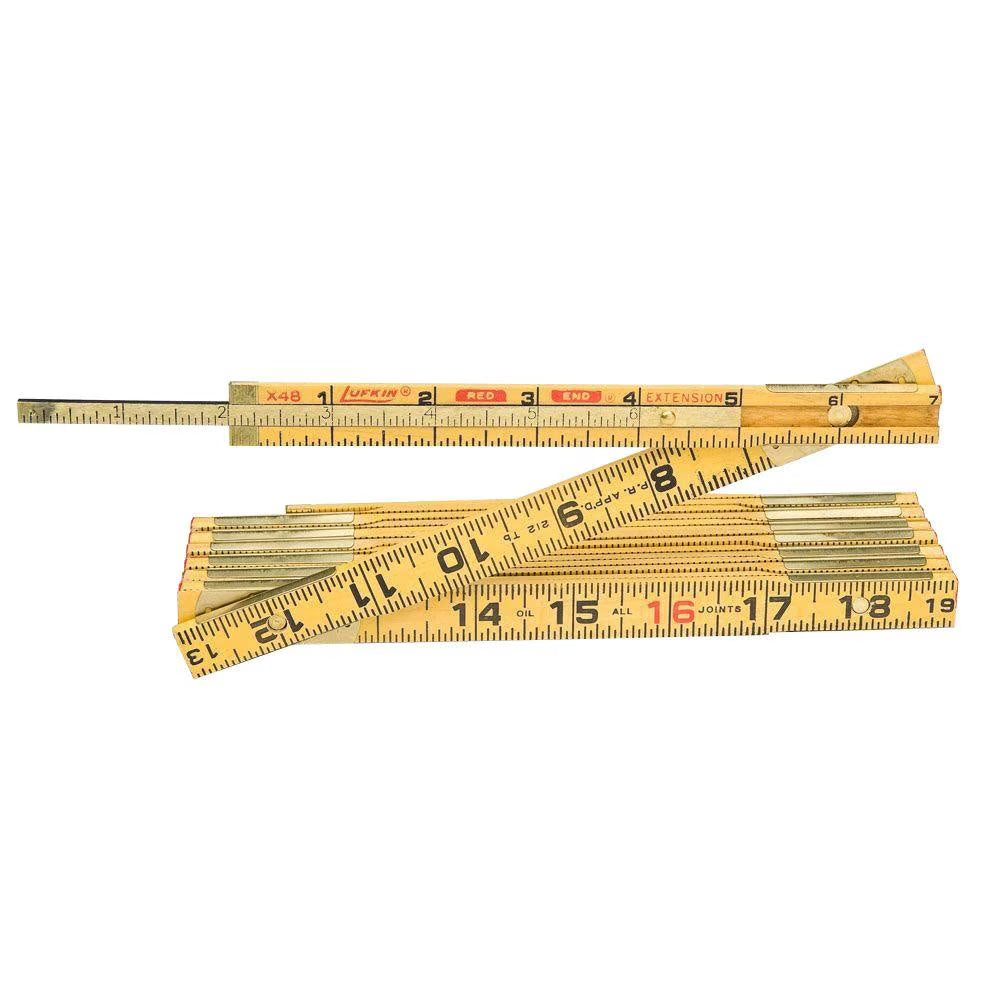 8-Foot by 5/8-Inch Wood Rule with Slide Rule Extension O85759