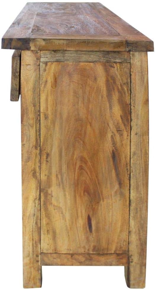 Rustic Wood Sideboard with 2 Drawers and Doors Q63946