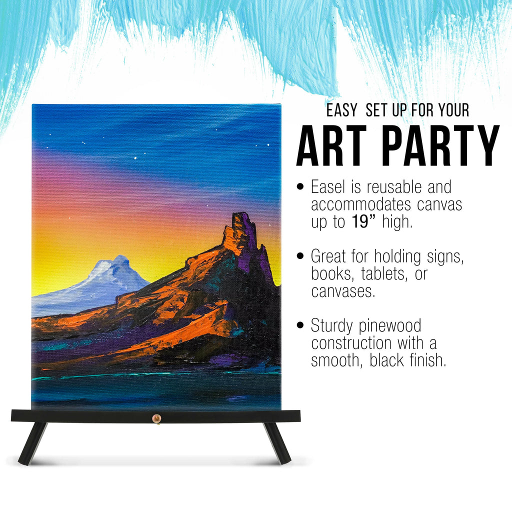 20" Black Wood A-Frame Artist Easel, Pack of 2 O7037