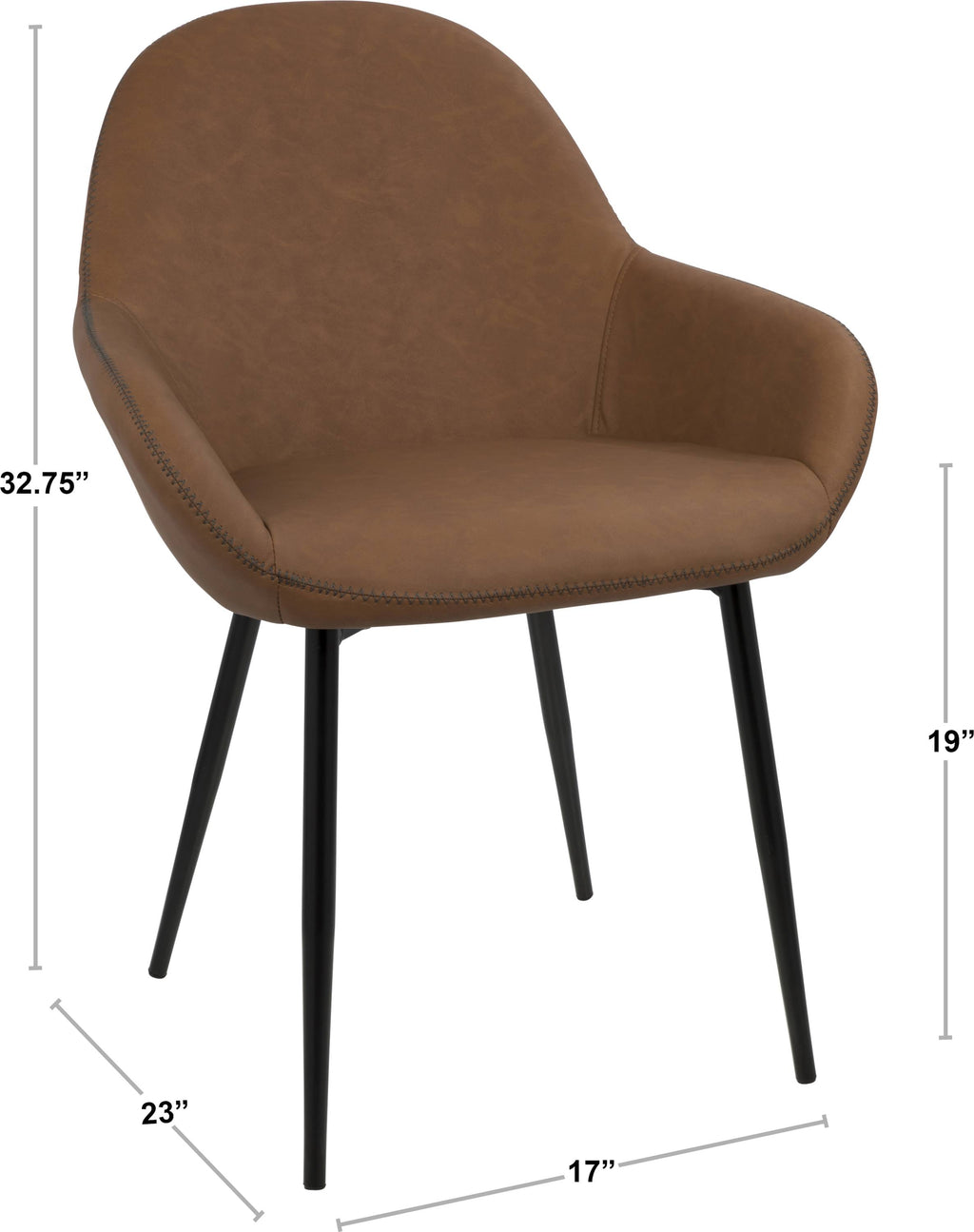 Grey/Black Dining Chair (Set of 2) Y326