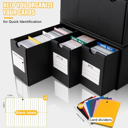 Trading Card Storage Box with 12-600 CT Boxes & 48 Dividers I959838