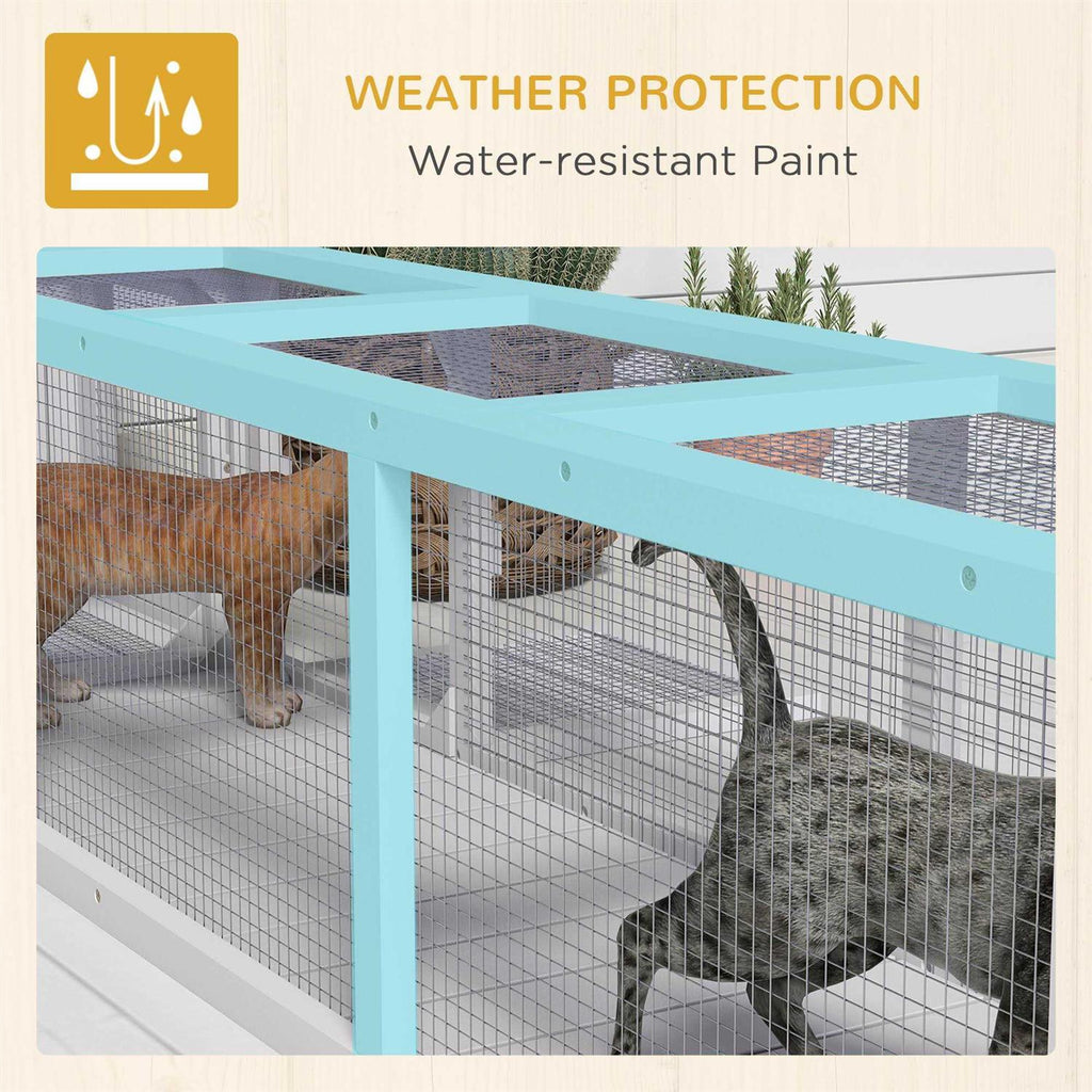 Long Extendable Wooden Outdoor Cat Tunnel U19708