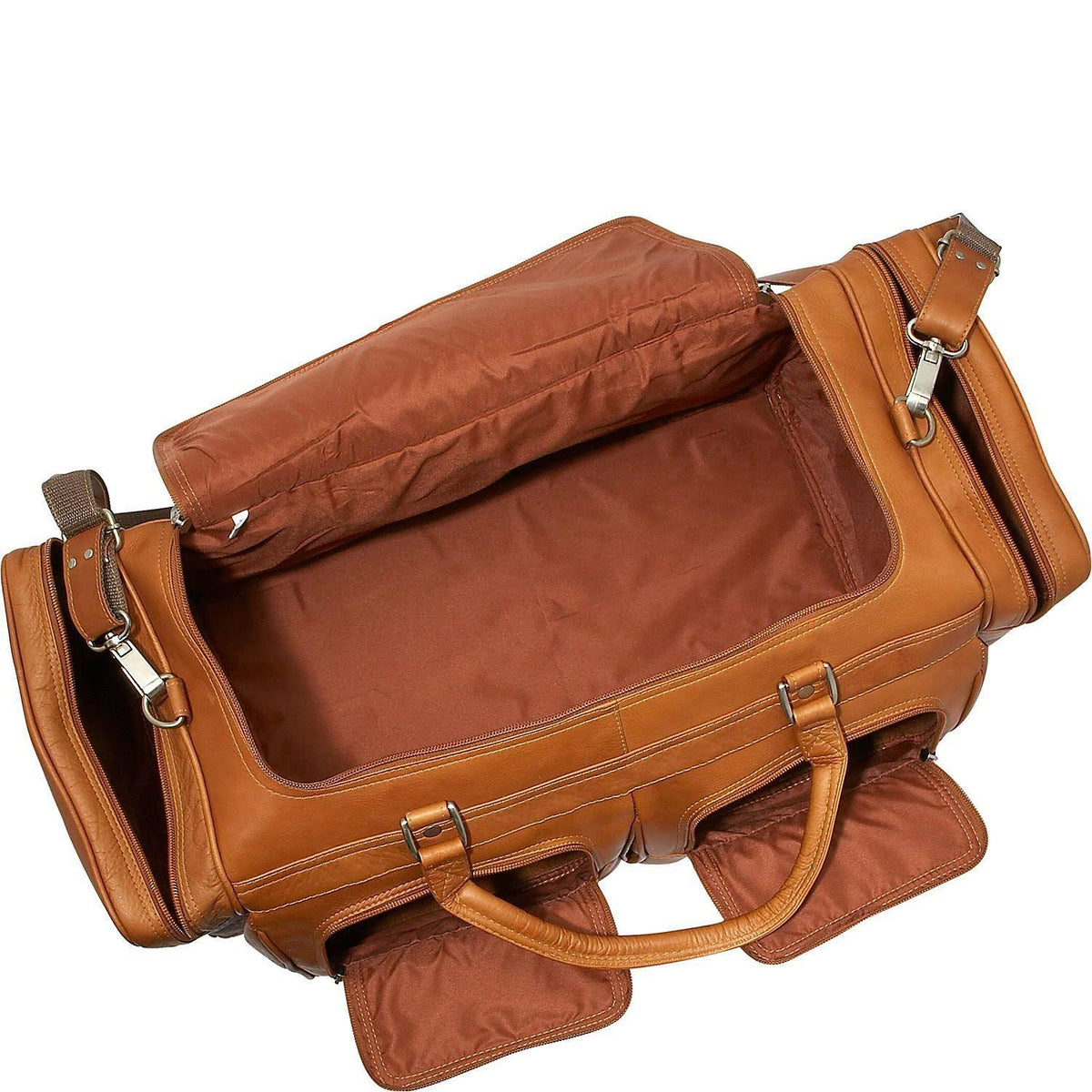 Saddle Leather Duffel with Pockets W191291