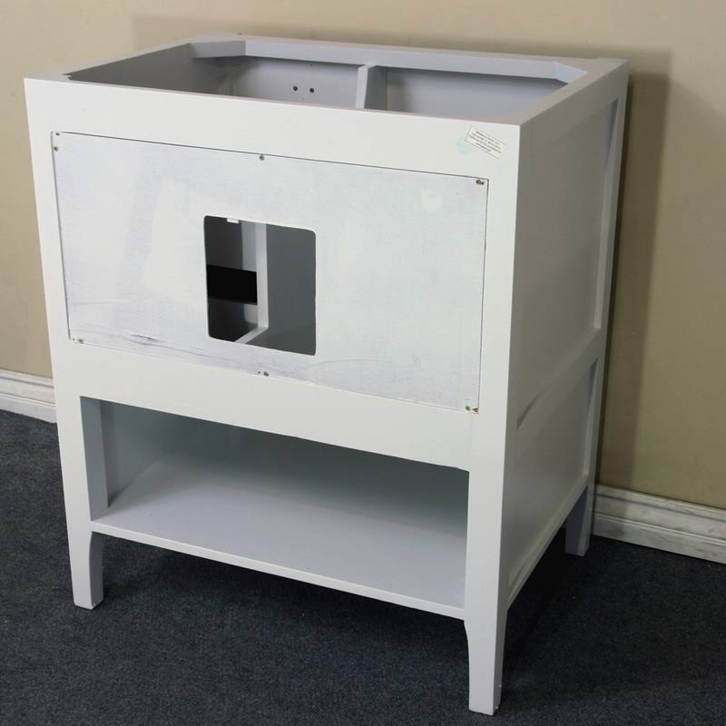 29 in. White Single Sink Vanity Cabinet Q8556