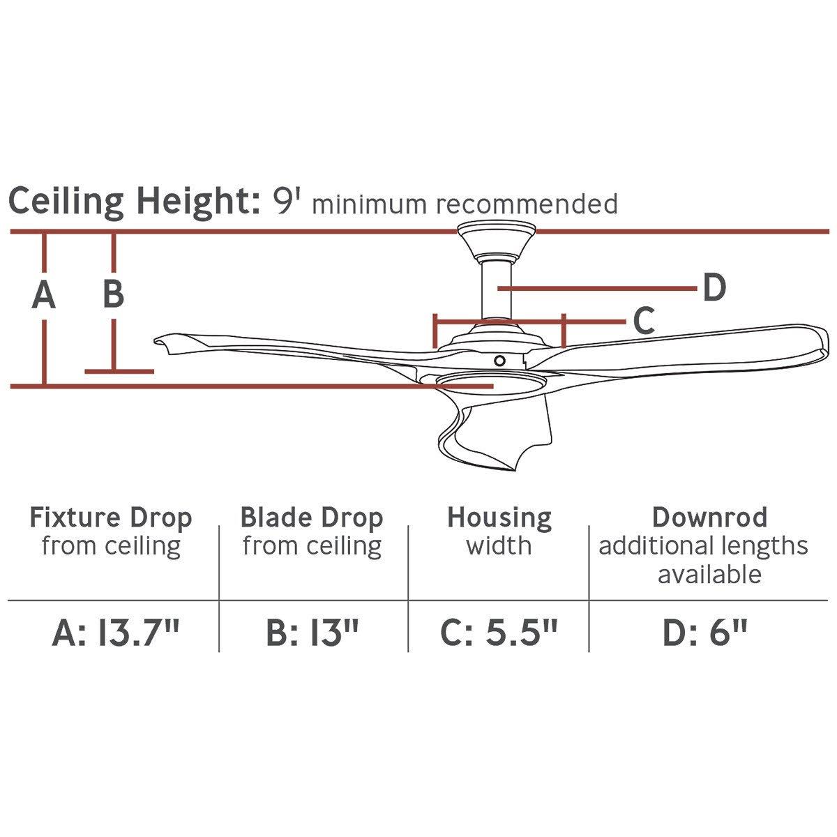 Brushed Steel Ceiling Fan with Light V1416