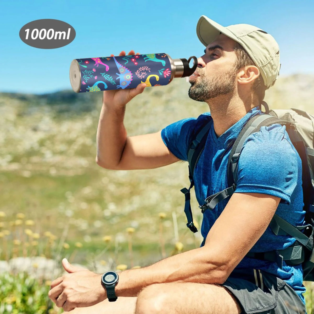Stainless Steel Water Bottle with Straw Lid 20 OZ G78808